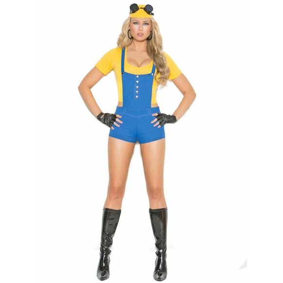 Subordinate Minion Costume 4Pc Womens Size M L Halloween Roleplay Cosplay Outfit - Picture 6 of 7